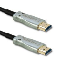 Qoltec 50472 kabel HDMI 20 m HDMI Typu A (Standard) Czarny, Srebrny