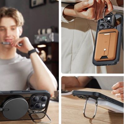 2. Etui ESR Classic Hybrid Kickstand Halolock MagSafe z podstawką + szkło hartowane na iPhone 16 Pro Max - przezroczyste z czarną ramką