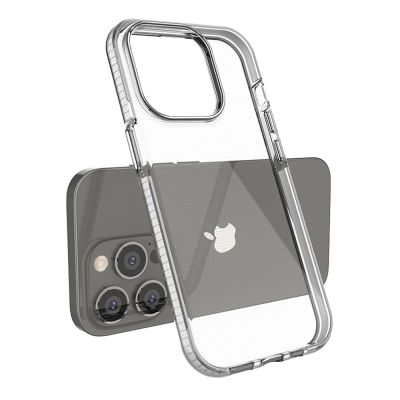 3. Spring Case etui iPhone 14 Pro silikonowy pokrowiec z ramką jasnoniebieskie