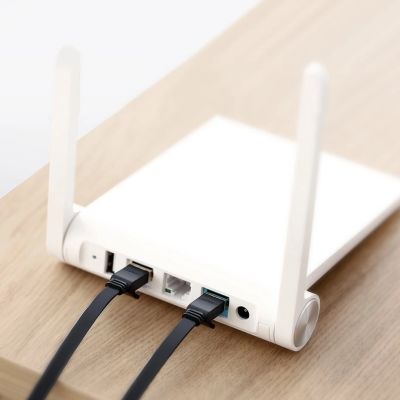 7. Ugreen płaski kabel przewód internetowy sieciowy Ethernet patchcord RJ45 Cat 7 STP LAN 10 Gbps 10 m czarny (NW106 11265)