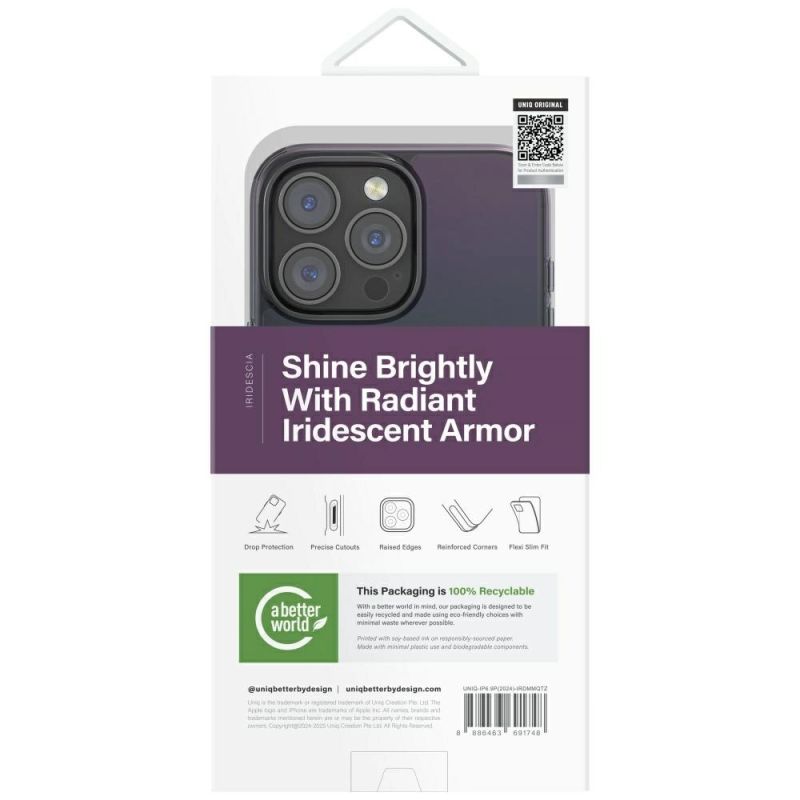 5. Etui UNIQ Iridescia Magclick Charging na iPhone 16 Pro Max - czarny