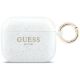 Etui Guess Silicone Glitter Ring na AirPods Pro 3 - białe