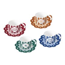 Zestaw filiżanek ze spodkiem 4 szt NCANDY003 BIALETTI