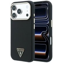 Etui Guess Kevlar Triangle Logo MagSafe na iPhone 17 Pro / 18 Pro - czarne