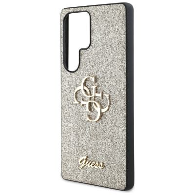 6. Etui Guess Fixed Glitter Big 4G Metal Logo do Samsung Galaxy S25 Ultra złoty