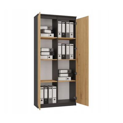 3. REGAŁ BIUROWY RS-80 HEMN ANTRACYT/ARTISAN KOMPLET