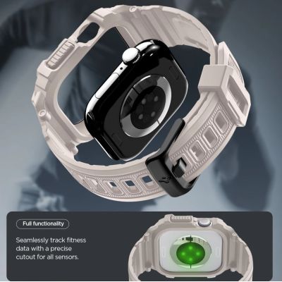 13. Pasek Spigen Rugged Armor Pro V2 na Apple Watch (46 mm) - beżowy