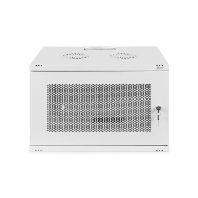 5. Digitus Szafa sieciowa wisząca 19" 7U rack 540x400, drzwi perforacja, szary, niedzielona, niezłożona, 60kg