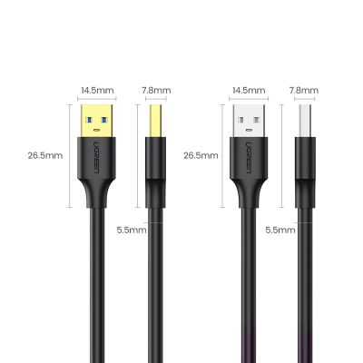 16. Kabel Ugreen US128 90576 USB-A 3.0 / USB-A 3.0 5Gb/s 3m - czarny