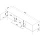 4. Szafka RTV EF + kominek czarny TRESSE 180x40x54,5 kaszmir mat
