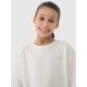 3. T-shirt dziewczęcy oversize gładki 4F 4FJWSS25TTSHF1851-12S