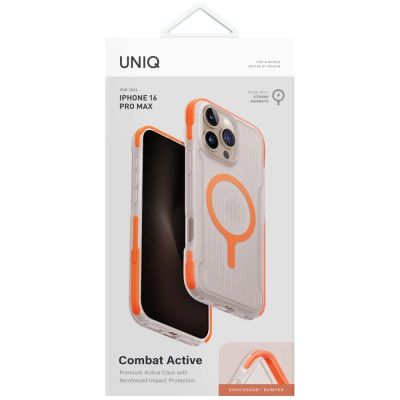5. Etui UNIQ Combat Active Magclick Charging na iPhone 16 Pro Max - pomarańczowe