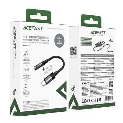 5. Adapter Acefast J12 USB-C do mini jack 3.5 mm - czarny