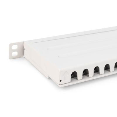 26. Panel krosowy high density 19'' 24x RJ45, LSA poziom, kat.6A, ekranowany, 0.5U, szary, prowadnica kabli