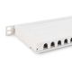 26. Panel krosowy high density 19'' 24x RJ45, LSA poziom, kat.6A, ekranowany, 0.5U, szary, prowadnica kabli