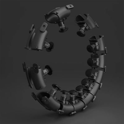 2. Hula hop plus size HMS HHW12 z wypustkami i obciążnikiem czarny