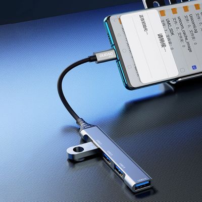3. Dudao HUB 4w1 USB-C - 4x USB-A (3 x USB2.0 / USB3.0) 6,3cm czarny (A16T)