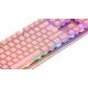 11. Deltaco Gaming GAM-021-RGB-P-DE klawiatura USB QWERTZ Niemiecki Różowy