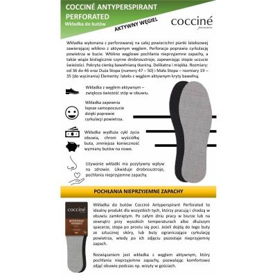 8. Wkładki do butów Coccine  Antiperspirant Perforated DA0213