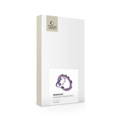 3. Uchwyt / ring Tech-Protect MMR200 magnetyczny z MagSafe - fioletowy z kryształkami