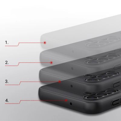 14. Nillkin Super Frosted Shield etui do Samsung Galaxy A14 5G / Galaxy A14 pokrowiec na telefon czarne