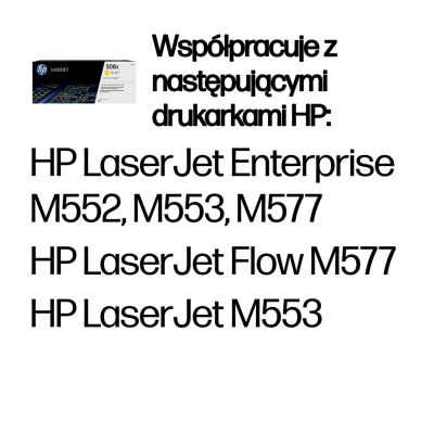 9. HP 508X oryginalny wkład laserowy o dużej pojemności, żółty