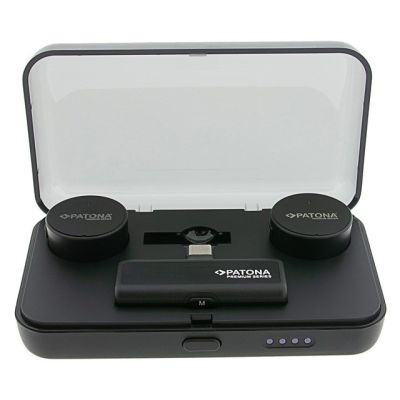 5. PATONA Premium Profesjonalny Zestaw Mikrofonów Krawatowych PTS-I91S z etui ładującym