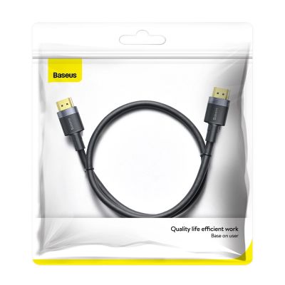 7. Kabel Baseus Cafule HDMI / HDMI 2.0 4K 60 Hz 3D 18 Gbps 1m - czarny
