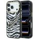 Etui Karl Lagerfeld IML Signature Zebra Glitter MagSafe na iPhone 17 Pro Max / 18 Pro Max - złote