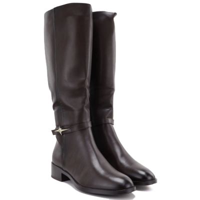 4. Kozaki damskie oficerki czekoladowe Potocki SZ12862