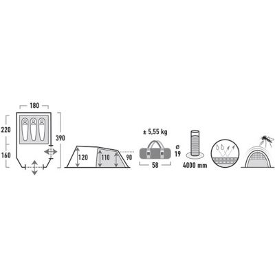 9. Namiot High Peak Atmos 3  11535