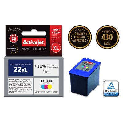 2. Activejet AH-22RX Tusz (zamiennik HP 22XL C9352A; Premium; 18 ml; kolor)