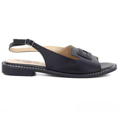 2. Skórzane sandały damskie czarne S.Barski KV61-6076