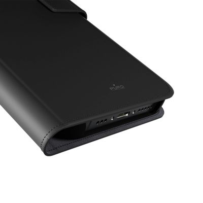 6. Etui z ekoskóry Puro Wallet Detachable MagSafe 2w1 z klapką i portfelem do iPhone 16 Pro - czarne