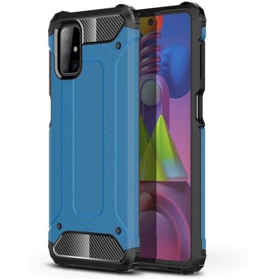 Hybrid Armor pancerne hybrydowe etui pokrowiec Samsung Galaxy M51 niebieski