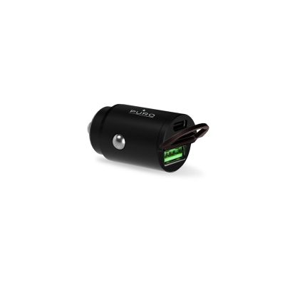 3. Ładowarka samochodowa Puro Mini 30W Power Delivery USB-C USB-A - czarna