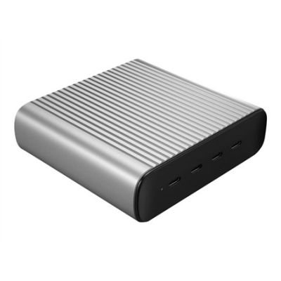 6. HYPER 245W GaN Desktop Charger Laptop, Smartfon, Tablet Czarny, Srebrny Prąd przemienny, Bateria Szybkie ładowanie Wewnętrzna