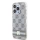 2. Etui DKNY IML Checkered Mono Pattern & Printed Stripes MagSafe na iPhone 15 Pro Max - beżowe