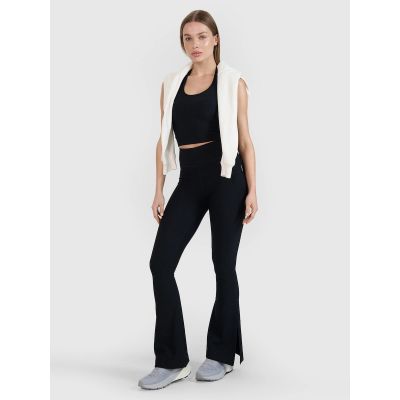 5. Crop top slim gładki damski 4F | Anna Lewandowska 4F 4FALSSS25TSLEF215-20S