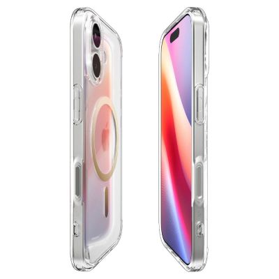 5. Etui Spigen Ultra Hybrid MagSafe na iPhone 17 - przezroczysto-złote