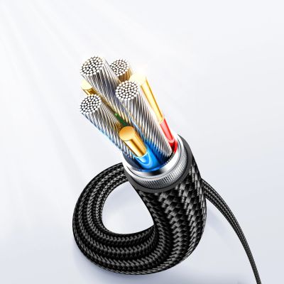 7. Kabel Joyroom A4 USB-C / Lightning 20W 1.2m z wyświetlaczem - czarny