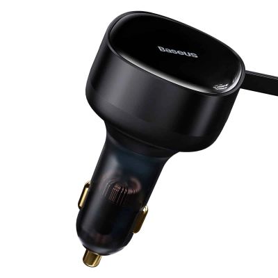 2. Ładowarka samochodowa 2w1 33W 2x USB C (męskie) Baseus Enjoyment - czarna