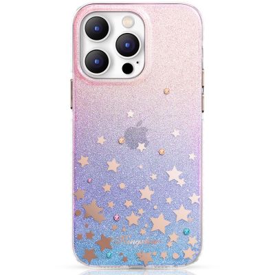 2. Kingxbar Heart Star Series etui iPhone 14 Plus etui w gwiazdki zodiac