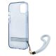 7. Etui Guess Translucent Strap na iPhone 13 - niebieskie