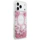 4. Etui Guess Resin Bottom Glitter MagSafe na iPhone 17 Pro Max - różowe
