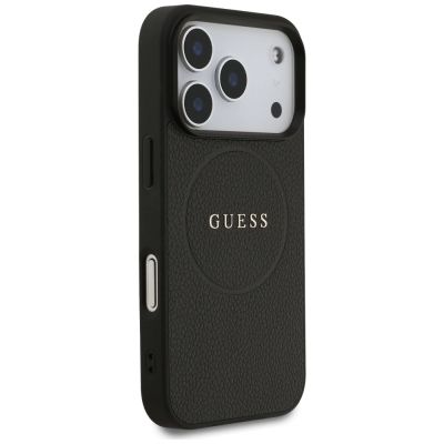 4. Etui Guess Grained Ring MagSafe do iPhone 17 Pro - czarne