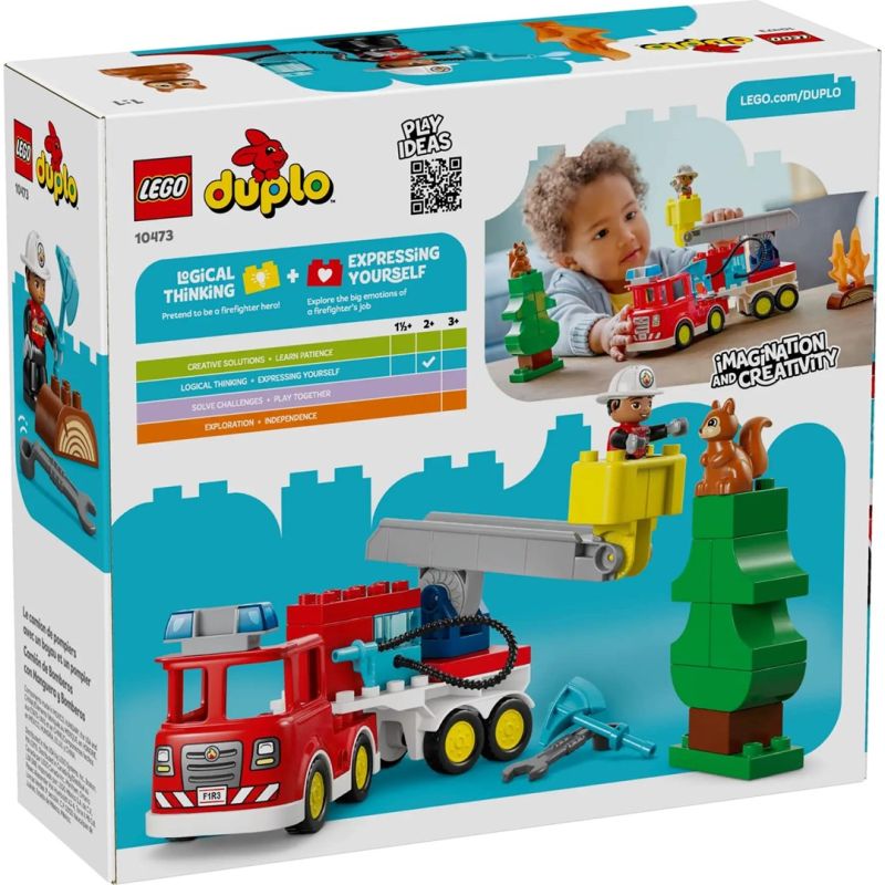 2. LEGO DUPLO TOWN 10473 Wóz strażacki z wężem i strażakiem