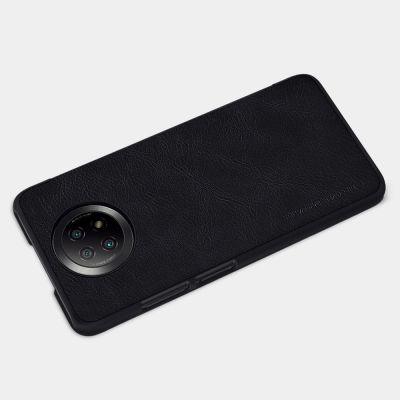 18. Nillkin Qin skórzana kabura etui Xiaomi Redmi Note 9T 5G brązowy