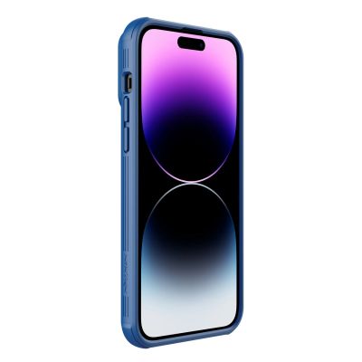 6. Nillkin CamShield S Case etui iPhone 14 Pro Max pancerny pokrowiec osłona na aparat niebieskie