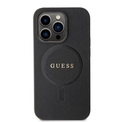 3. Etui Guess Saffiano MagSafe do iPhone 15 Pro Max - czarne